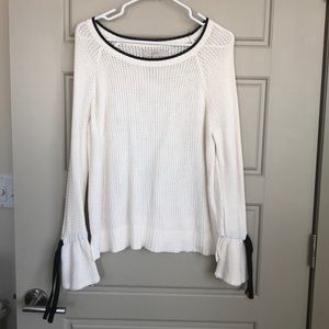 Loft cream and black sweater